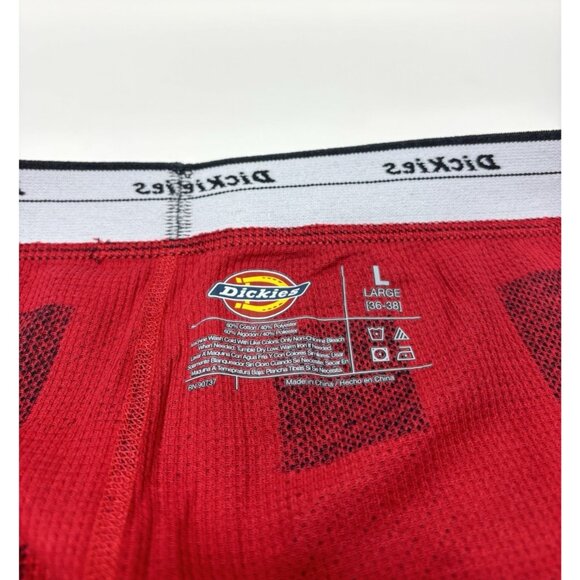 Mens Dickies Long Johns PJs Red & Black Plaid Pattern 41” Long Size Large, New! - Picture 2 of 7